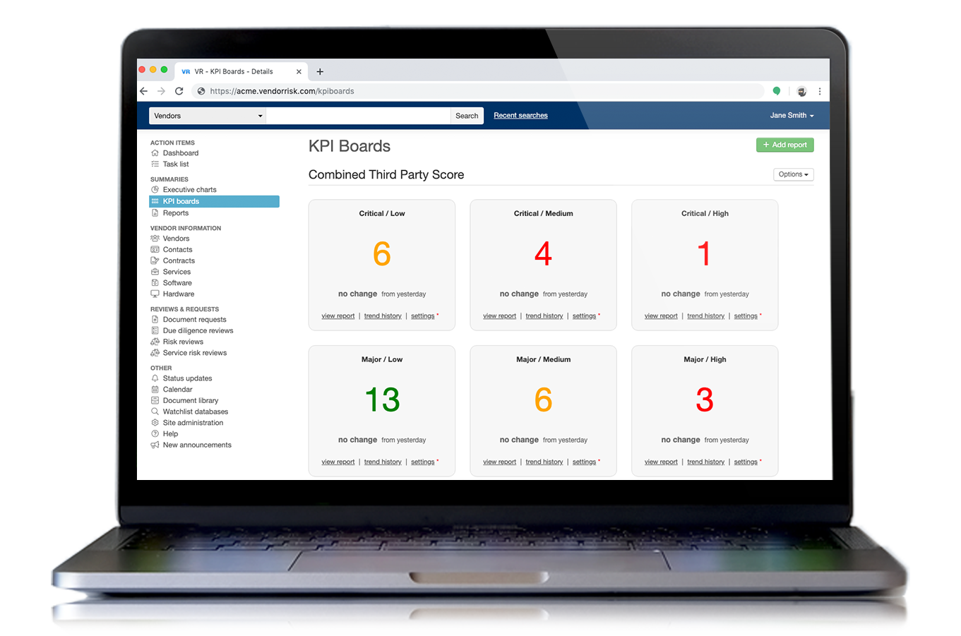 VendorRisk application